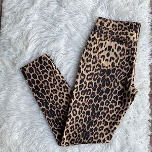 Forever 21 Cheetah Print Zip-Up Pants Size L